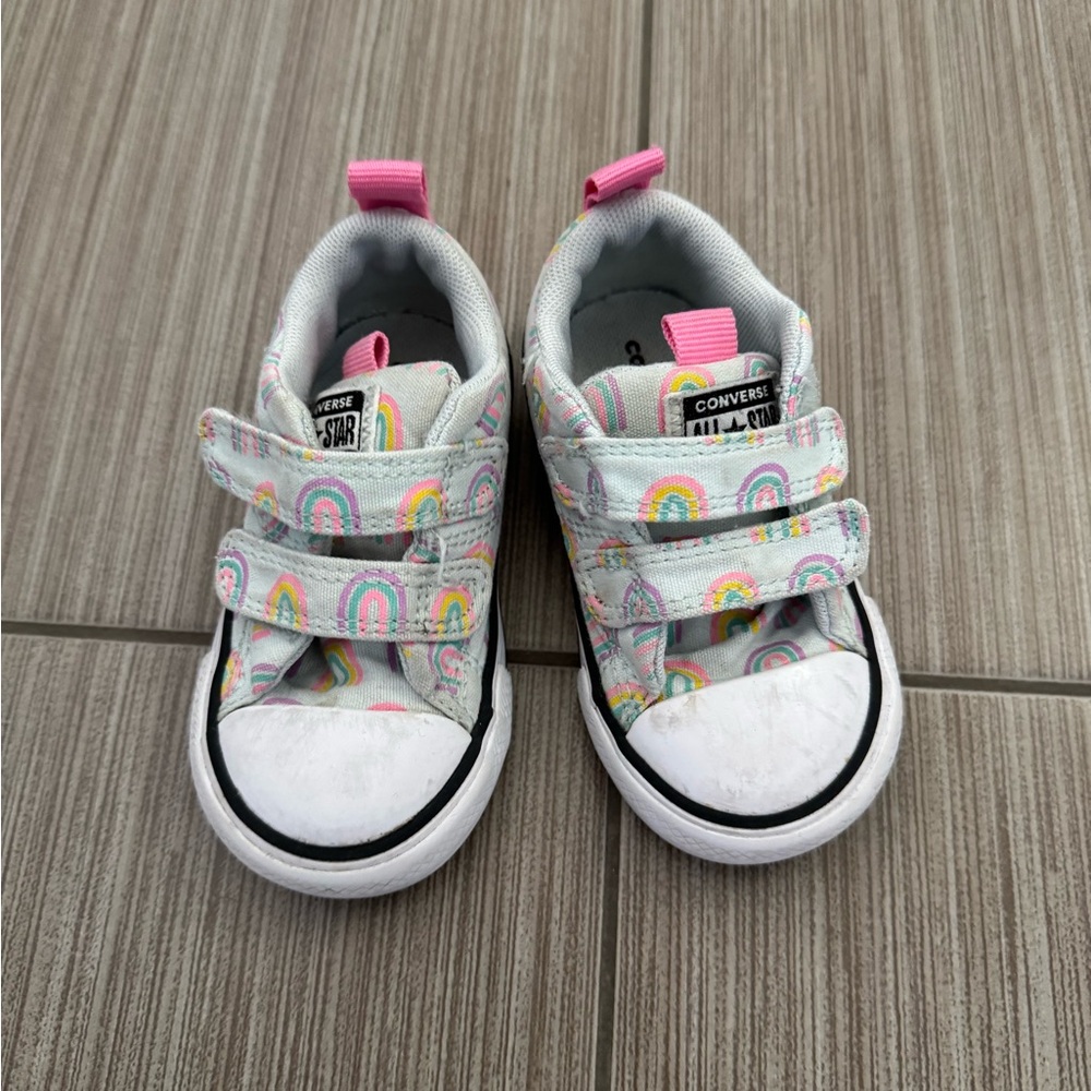 Converse Blue Rainobow Sneakers Classic Low-Top Design